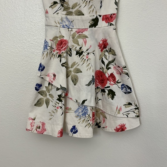 Speechless Womens Juniors Floral Fit & Flare Halter Dress Ivory 7 - Picture 6 of 16